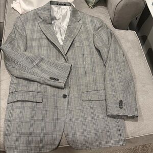 NWOT Hart Schaffner & Marx Men's Gray Plaid Blazer